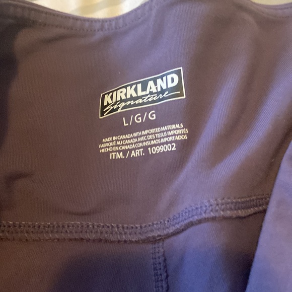 kirkland capri leggings small split on legs light purple size large - Picture 2 of 3
